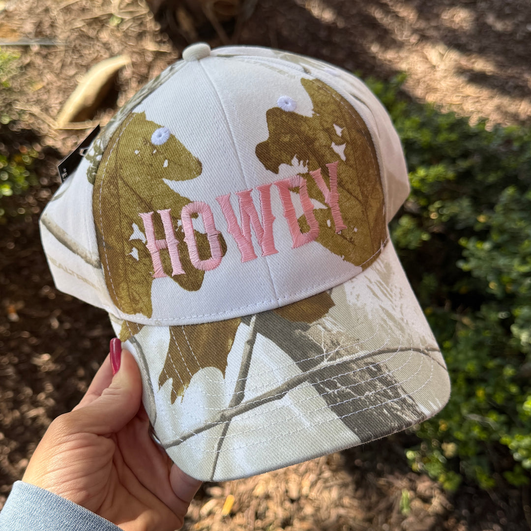 Howdy White Licensed Camo Hat