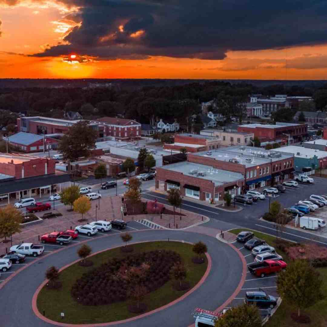 Downtown Clayton North Carolina, the town Real Country Ladies calls home.