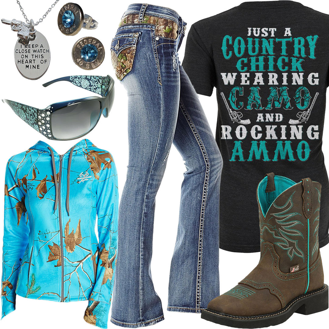 Camo & Ammo Grace in LA Jeans Outfit