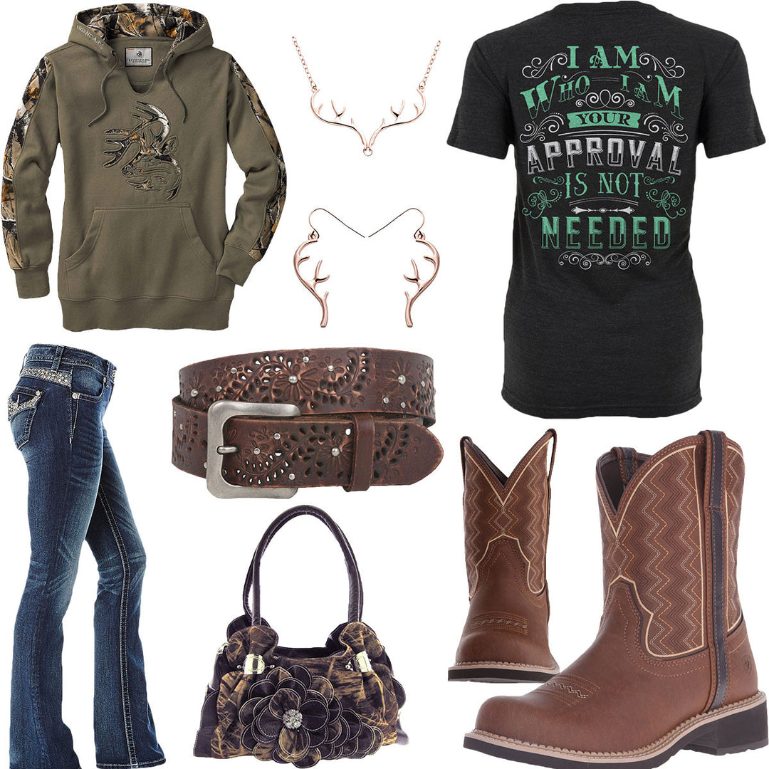 Your Approval Is Not Needed Antler Jewelry Outfit