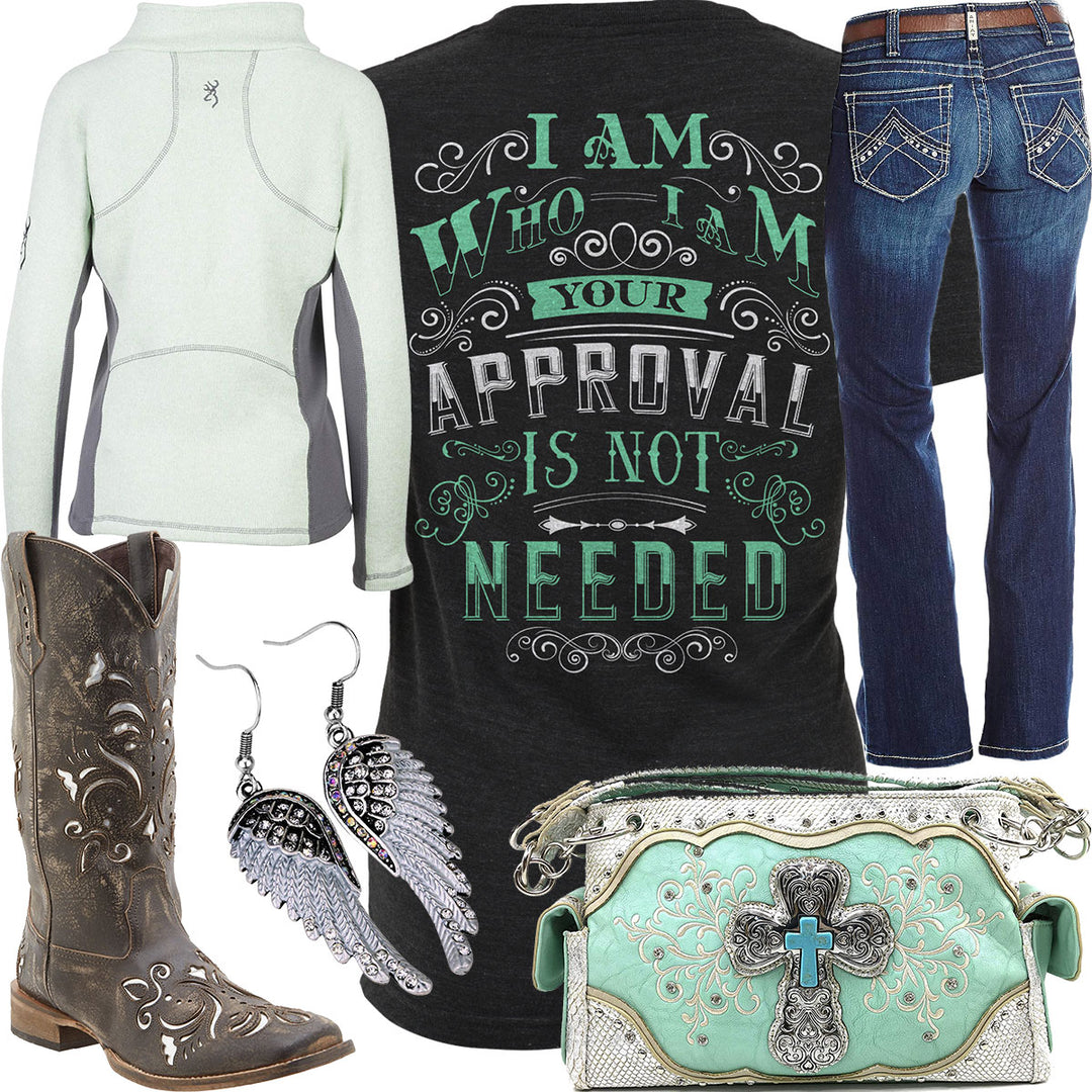 I Am Who I Am Browning Sweater Outfit