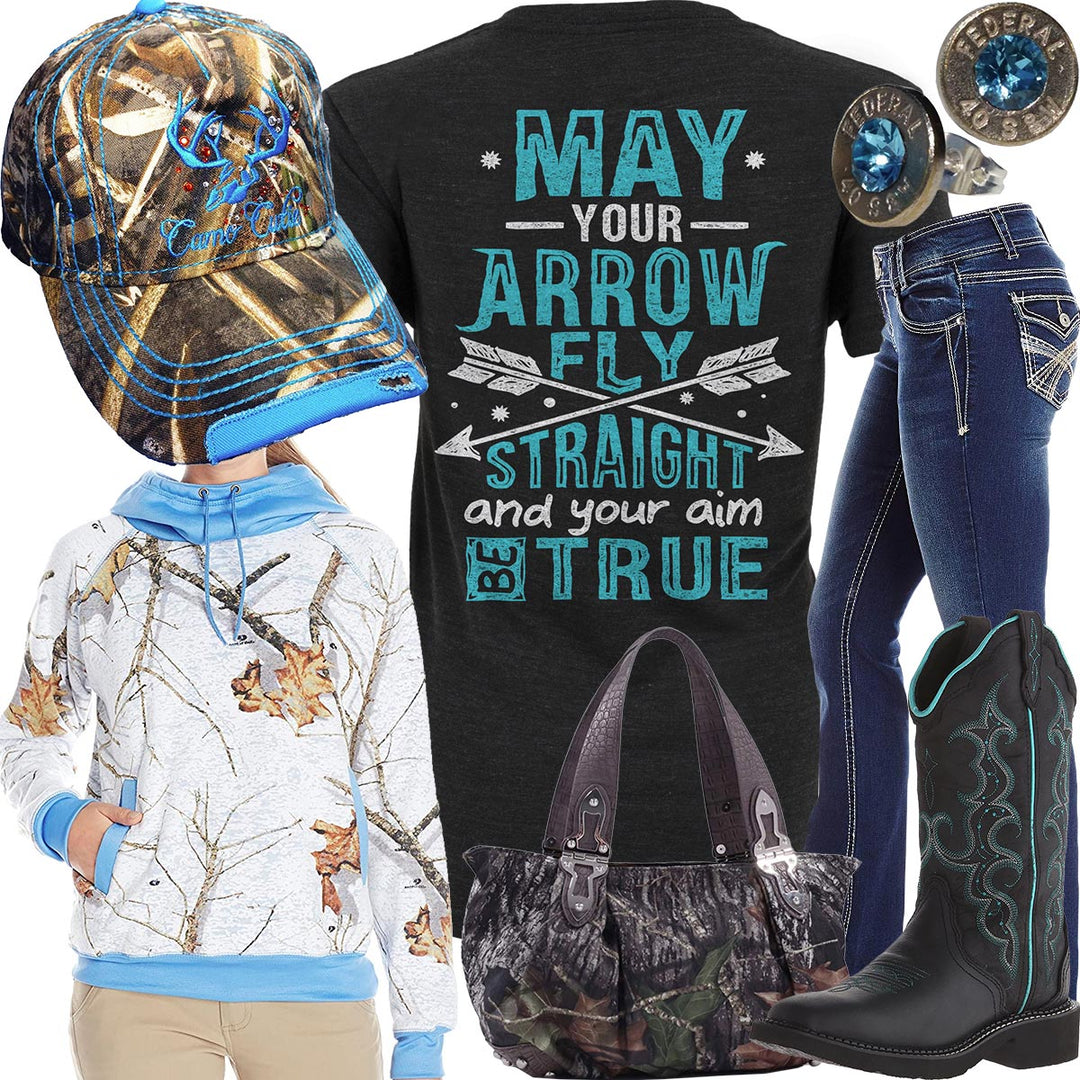 Arrow Fly Straight Mossy Oak Hoodie Outfit