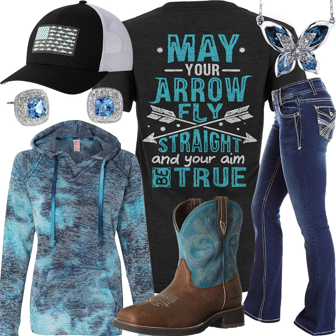 Arrow Fly Straight Columbia PFG Cap Outfit