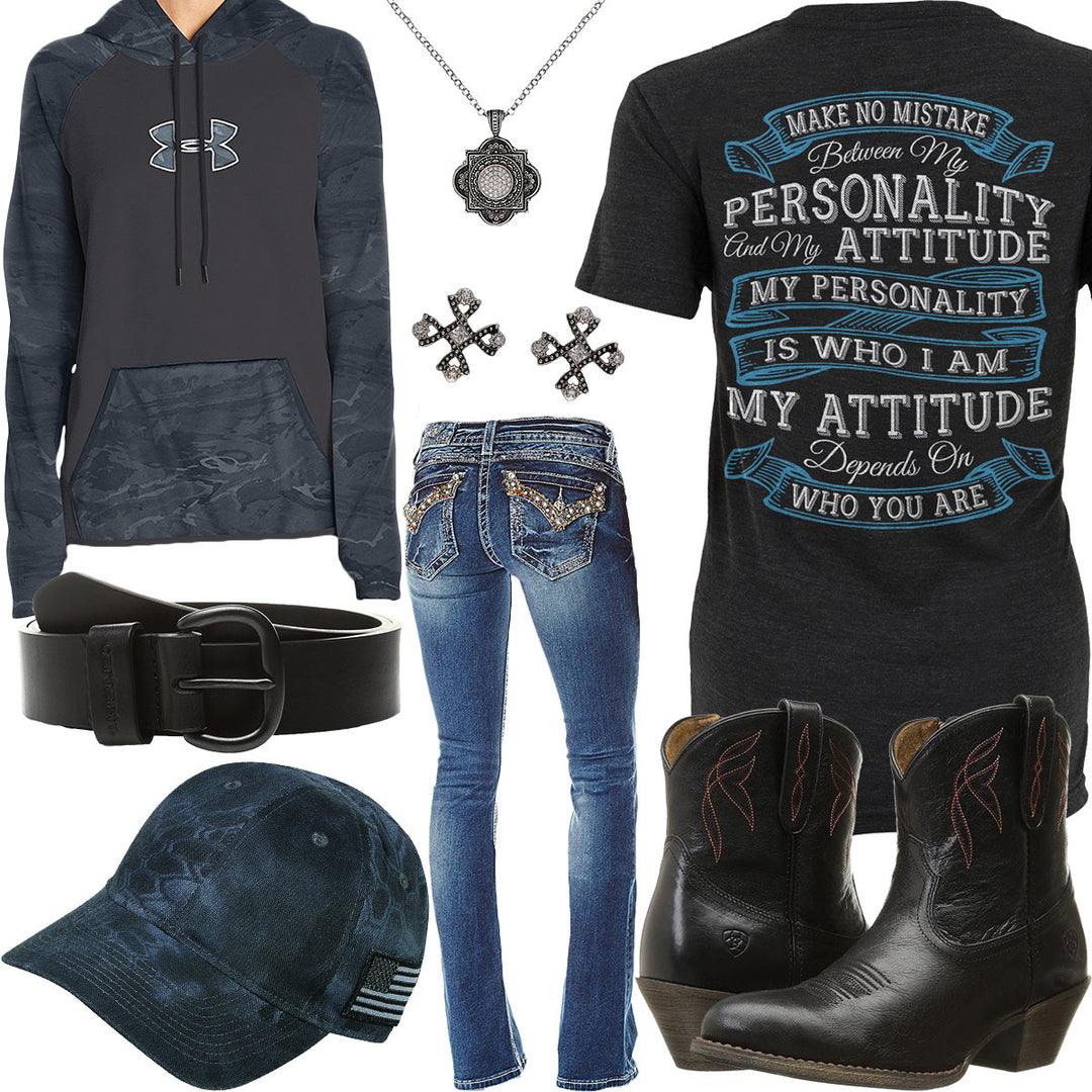 Personality & Attitude Floral Heirloom Necklace Outfit