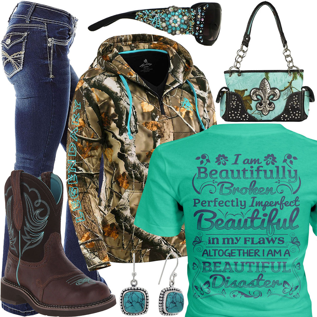 Beautiful Disaster Fleur De Lis Purse Outfit