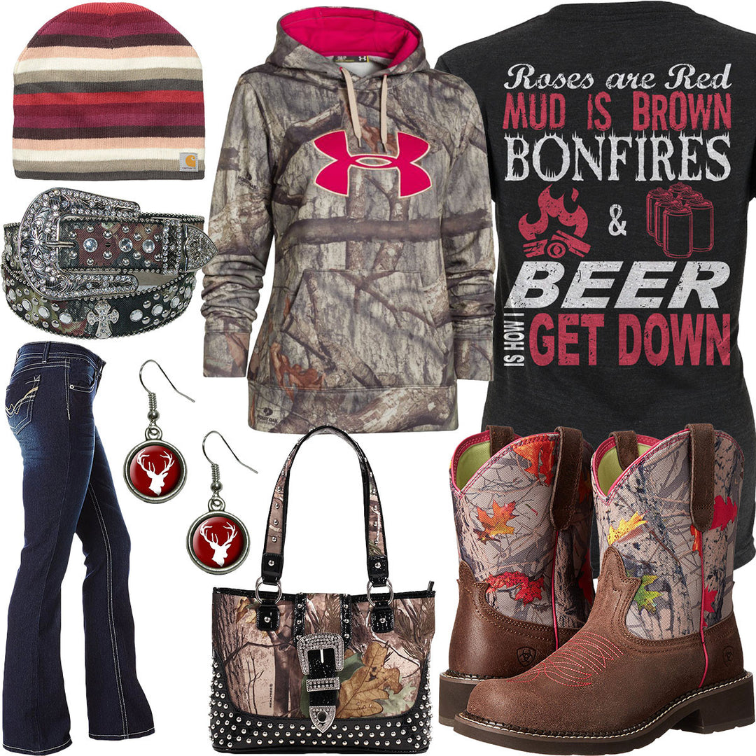 Bonfires & Beer Carhartt Knit Hat Outfit