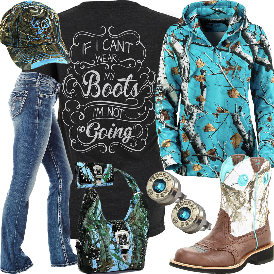 Wear My Boots Snow Camo Boots Outfit