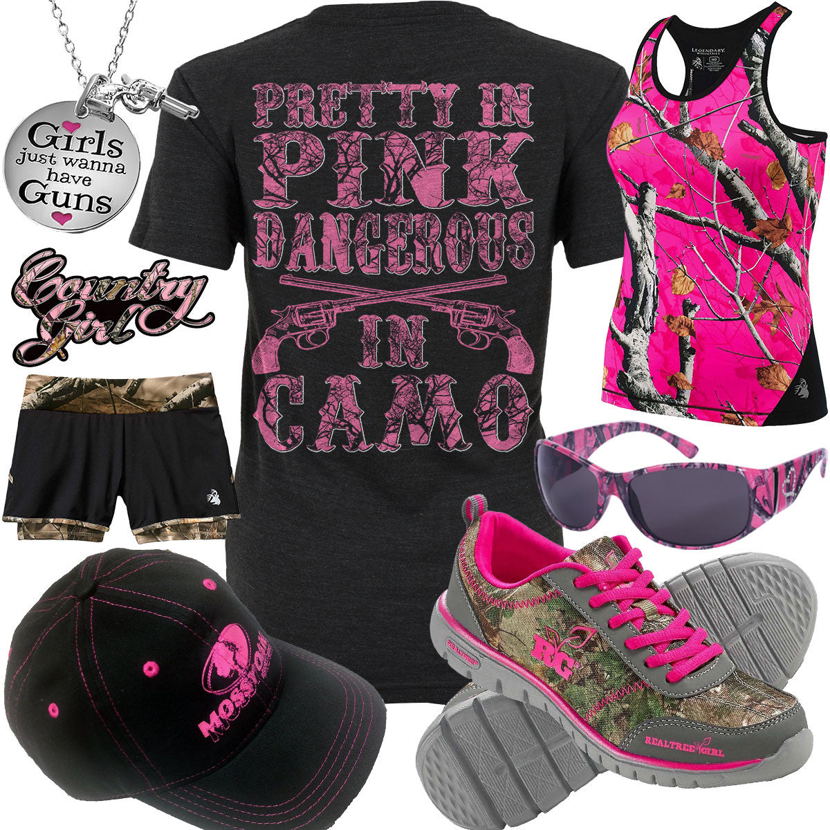 Dangerous In Camo Performance Tank Outfit – Clover + Cotton Co