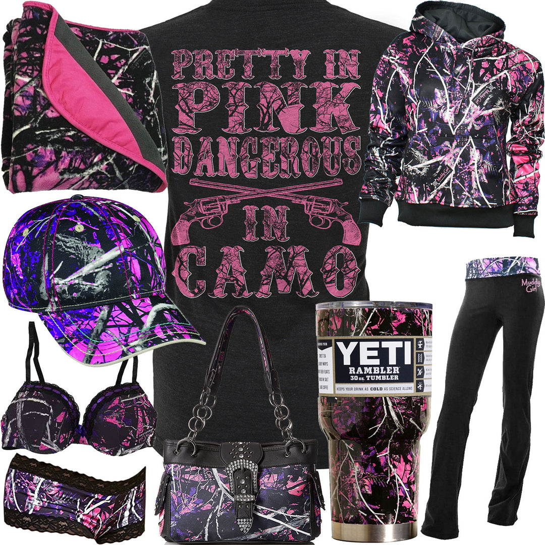 Dangerous In Camo Muddy Girl Yoga Pants Outfit