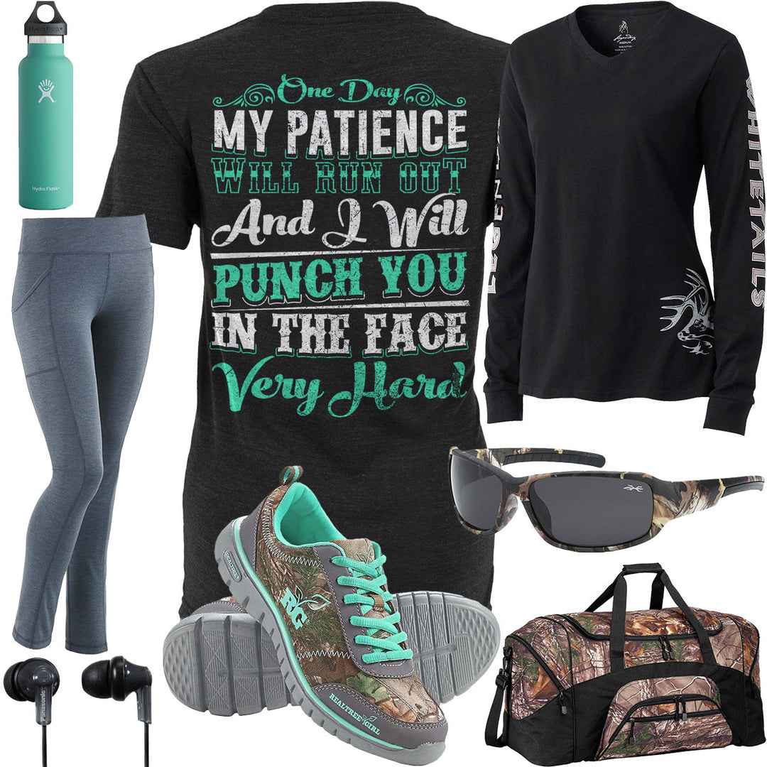 Punch You In The Face Realtree Athletic Shoes Outfit