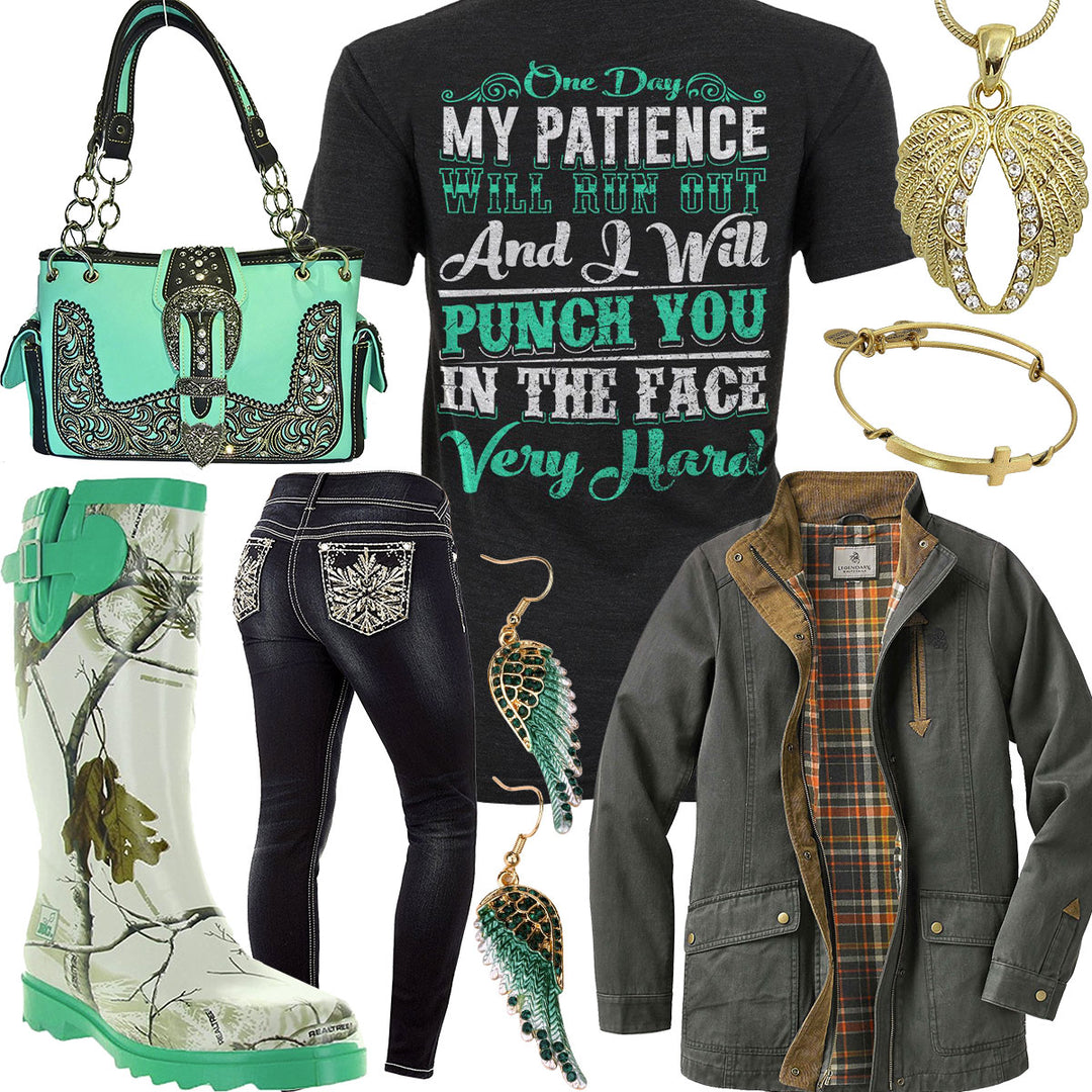 Punch You in the Face Rain Boots Outfit