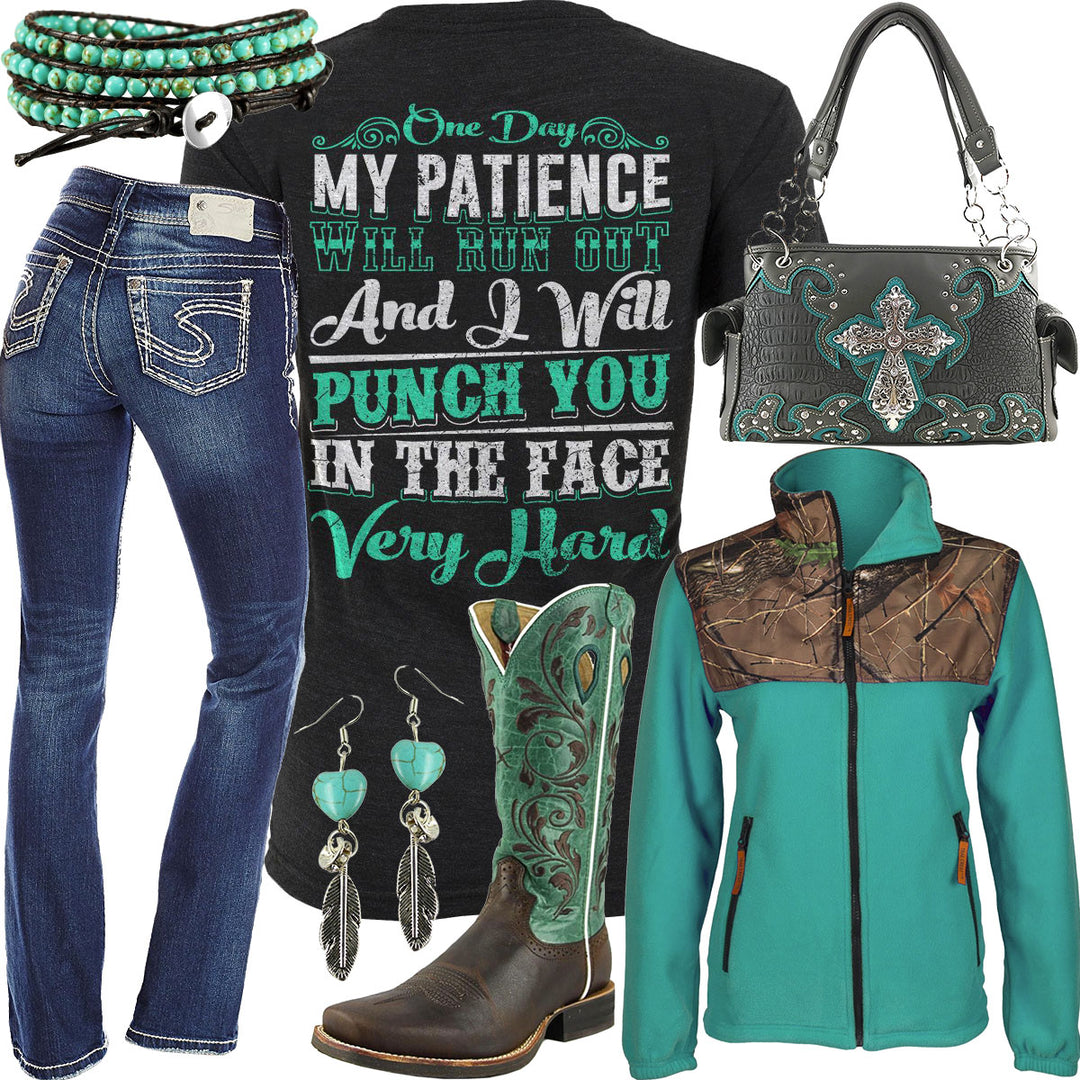 Punch You in the Face Silver Jeans Outfit