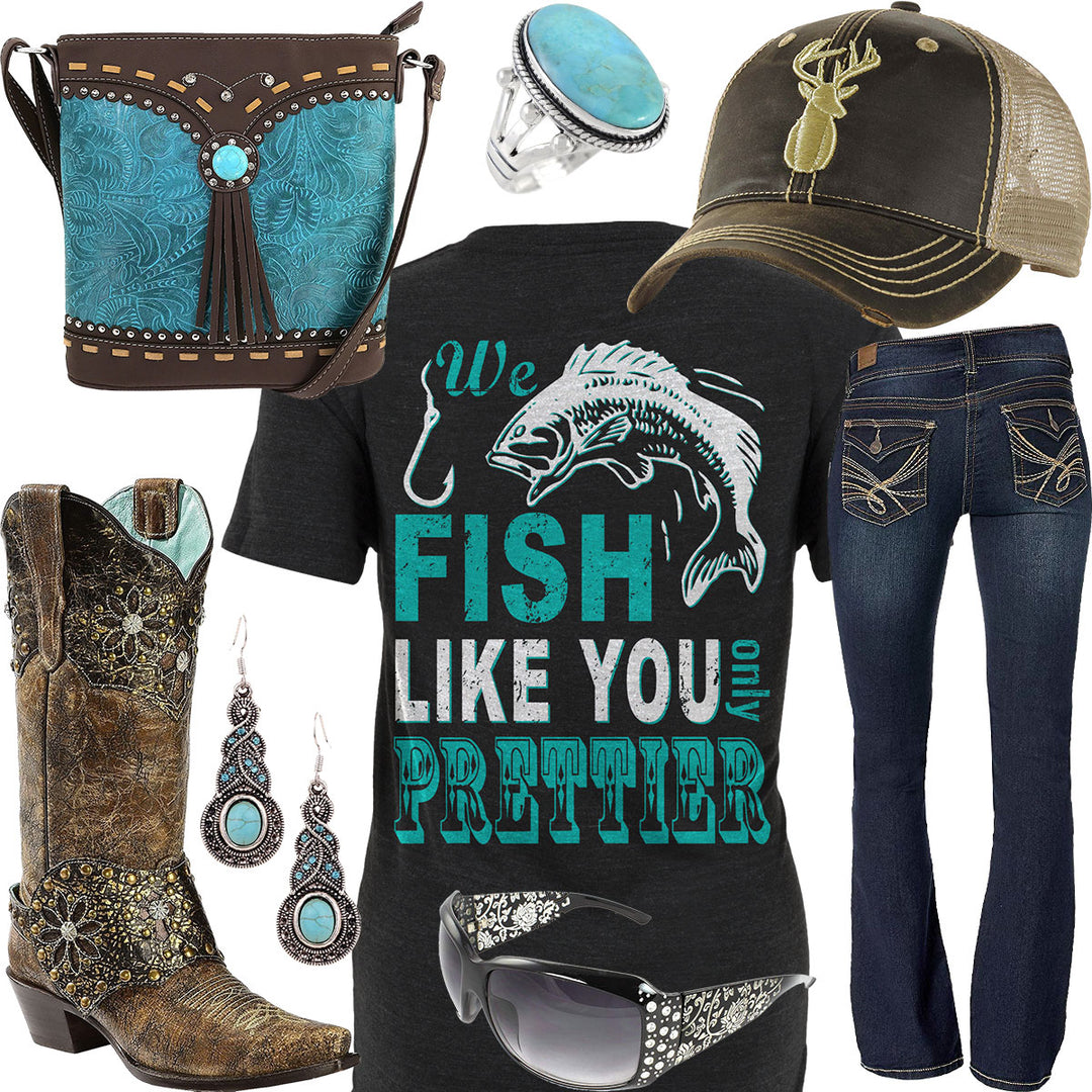 We Fish Like You Vintage Buck Cap Outfit