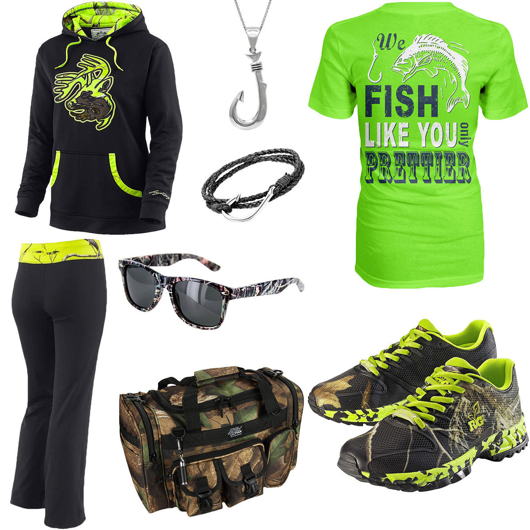 Fish Like You Camo Duffel Bag Outfit