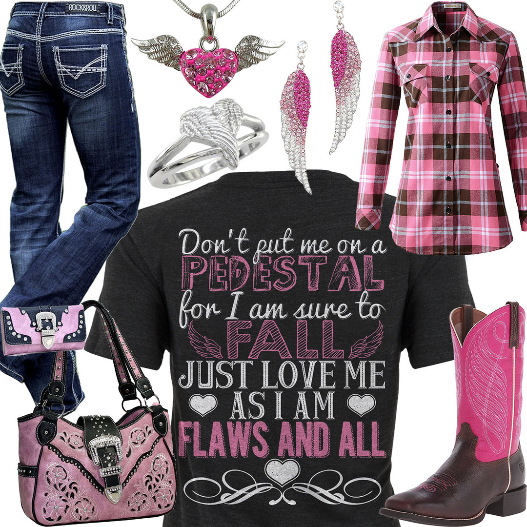 Flaws And All Angel Wing Heart Ring Outfit