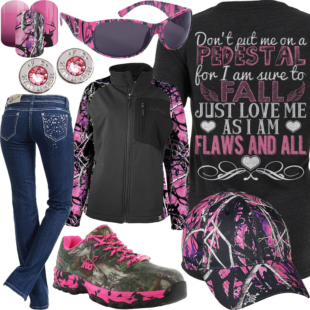 Flaws And All Muddy Girl Jacket Outfit