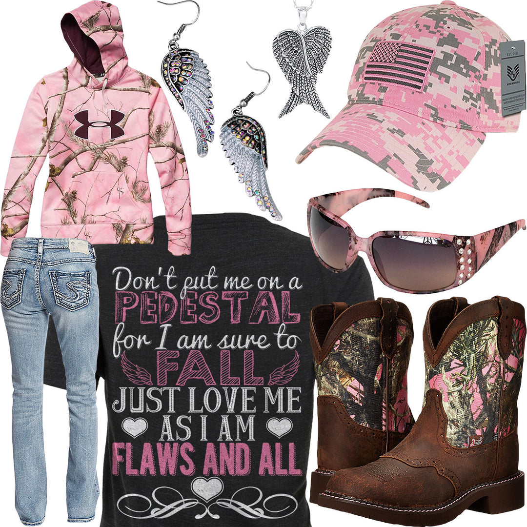 Flaws And All Pink Camo Cap Outfit