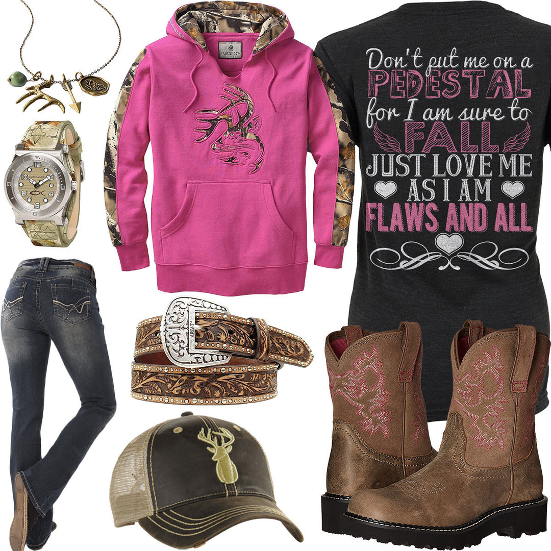 Flaws And All Ariat Studded Belt Outfit