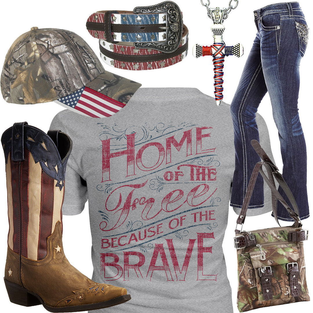 Home Of The Free Laredo Boots Outfit