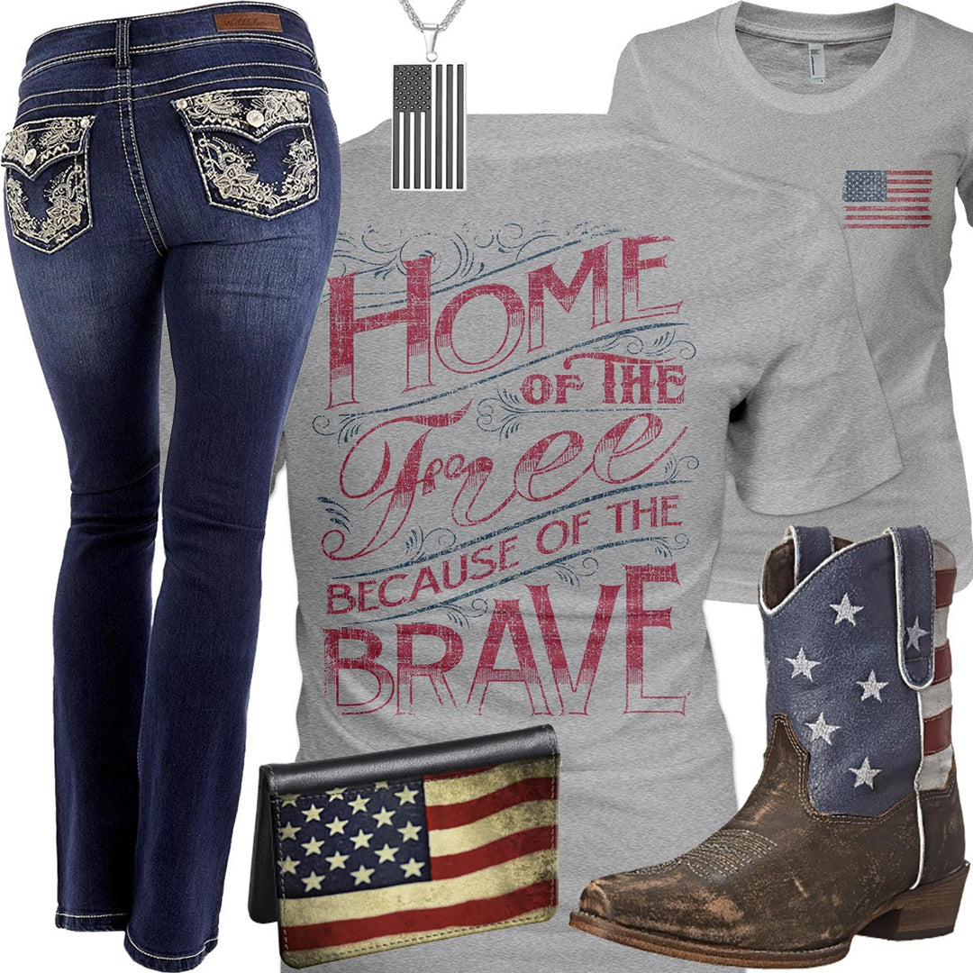 Home Of The Free WallFlower Jeans Outfit