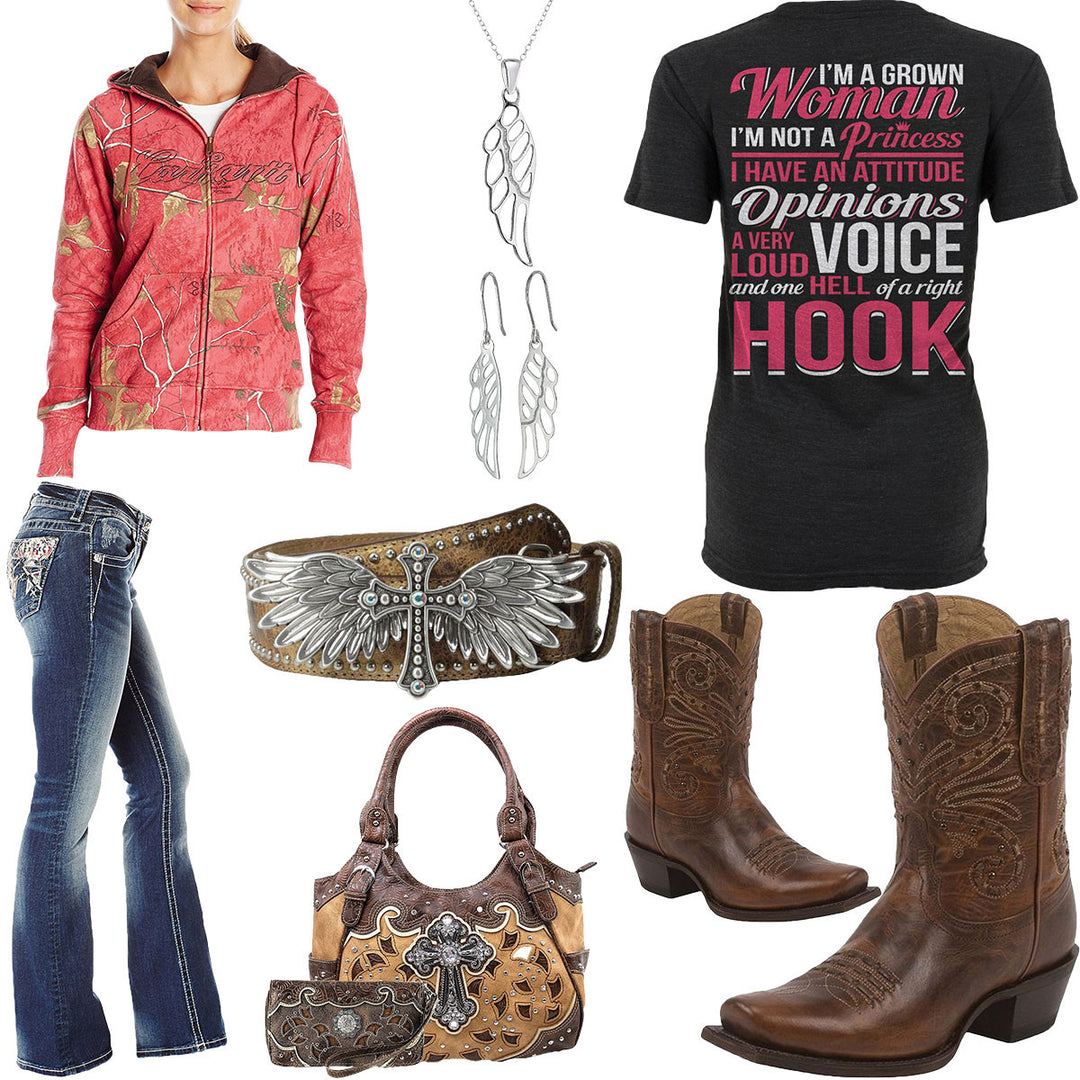 A Right Hook Angel Wings Jewelry Outfit