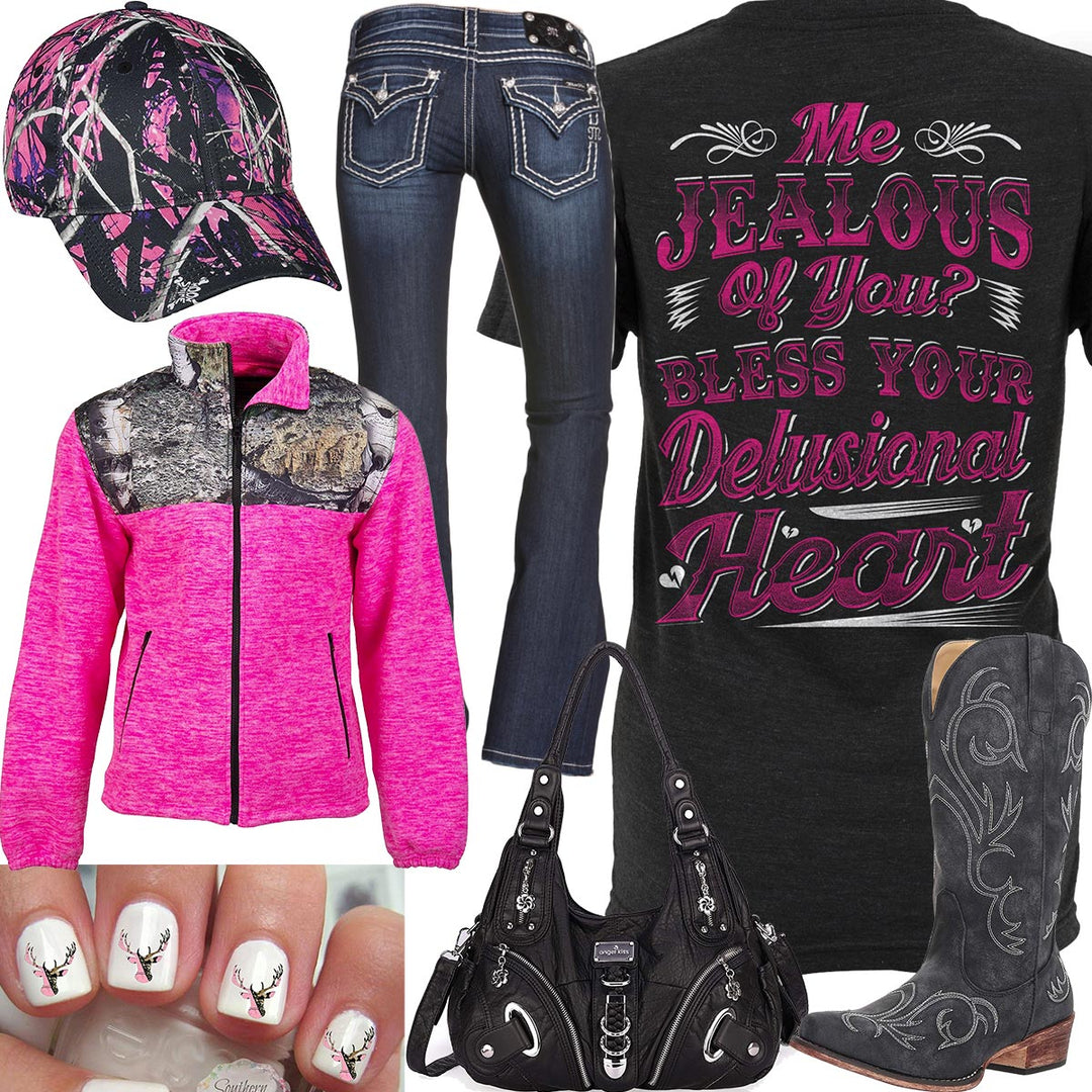 Me Jealous Of You Black Handbag Outfit