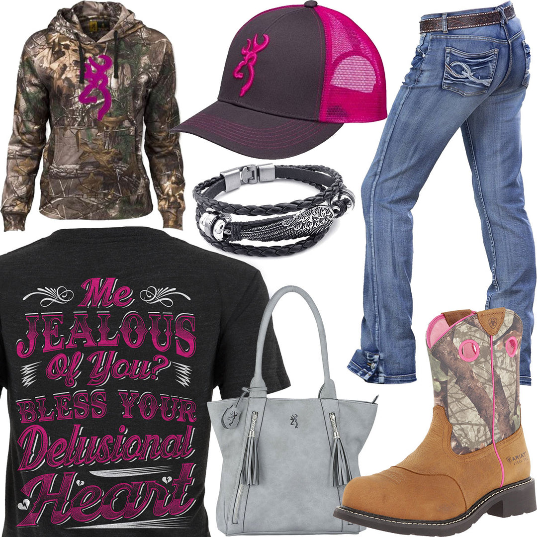 Me Jealous Of You Browning Purse Outfit