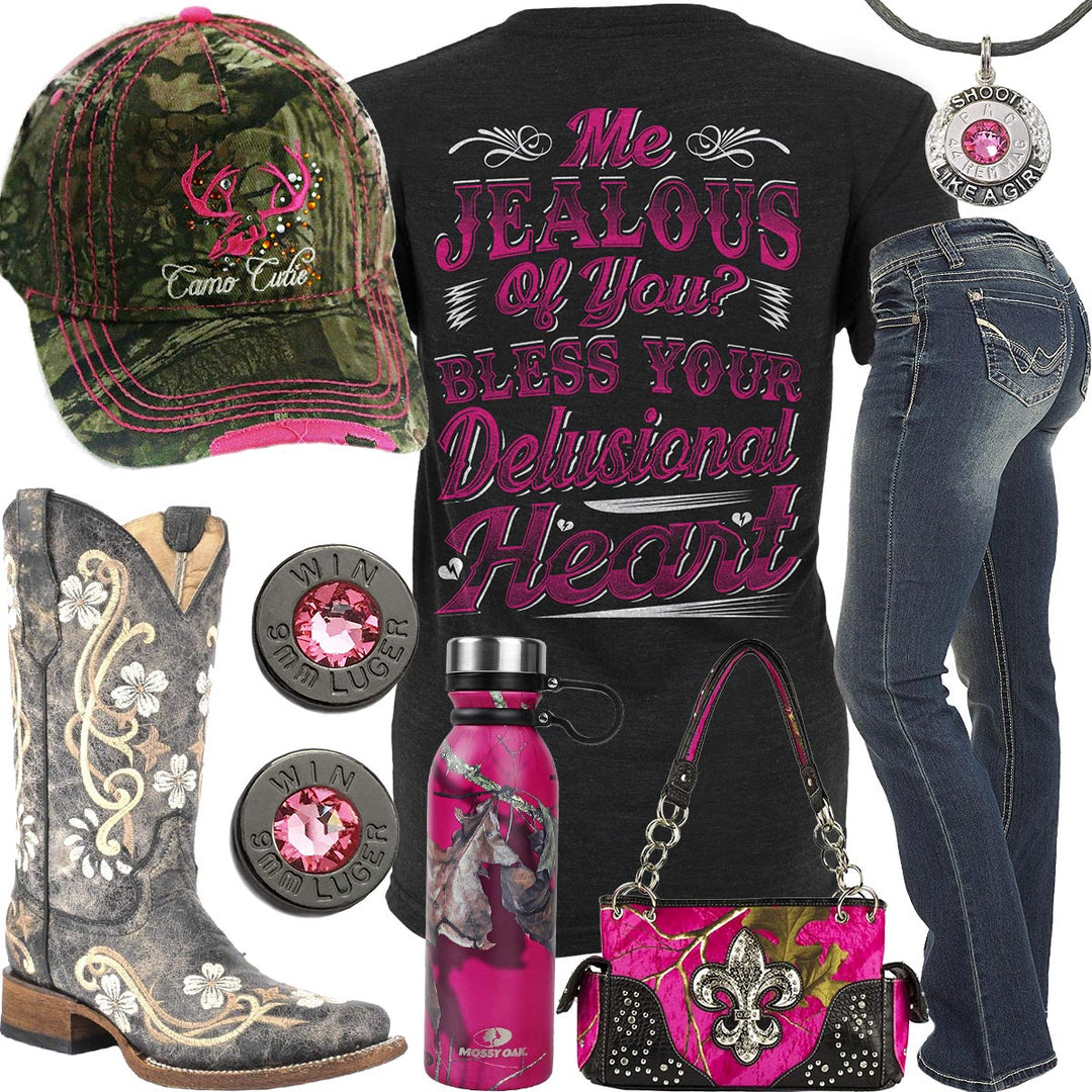 Me Jealous Of You Fleur De Lis Purse Outfit