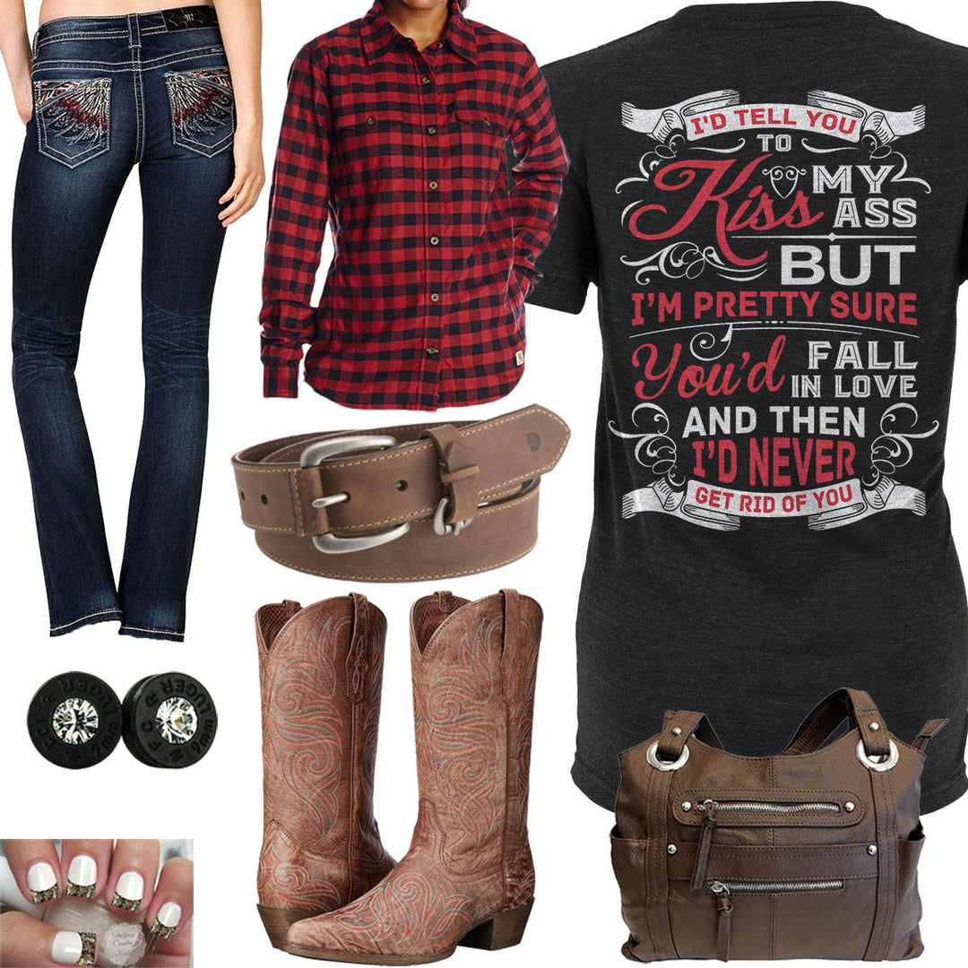I'd Tell You To Kiss Carhartt Flannel Shirt Outfit