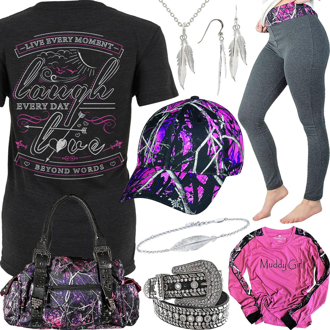 Live Laugh Love Yoga Pants Outfit