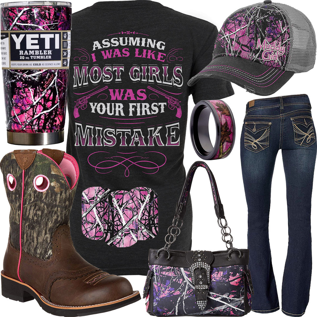 Your First Mistake Muddy Girl Nail Art Outfit