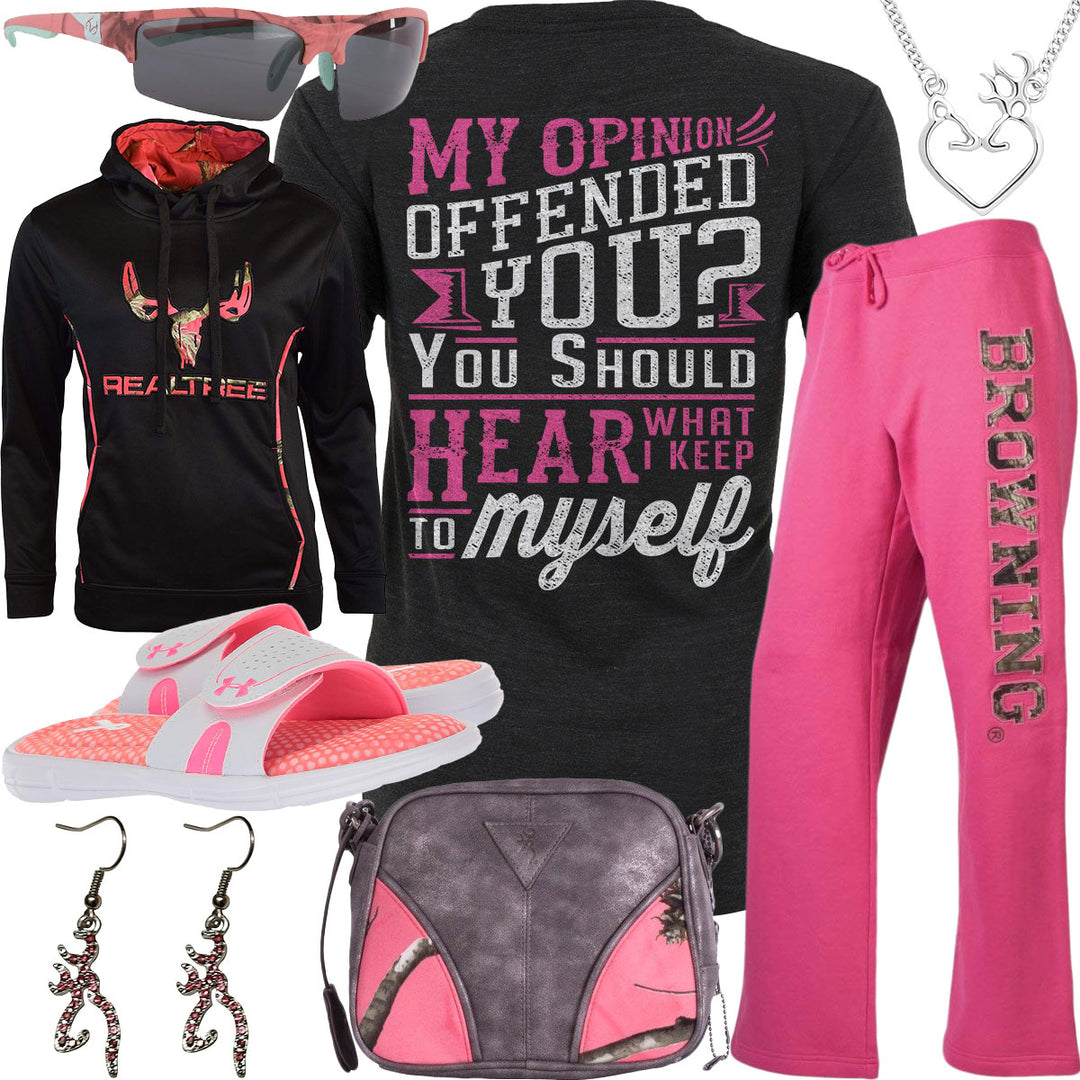Keep To Myself Browning Sweatpants Outfit