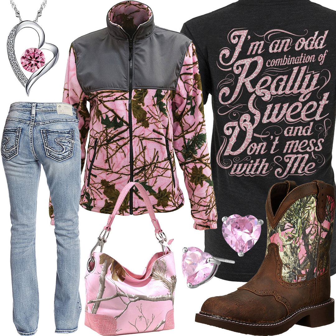 An Odd Combination Pink Camo Purse Outfit
