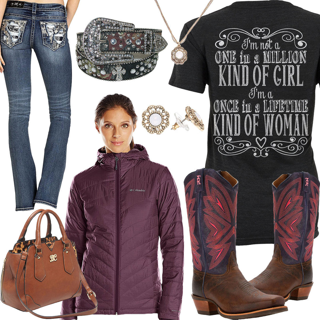 Once In A Lifetime Columbia Plush Jacket Outfit