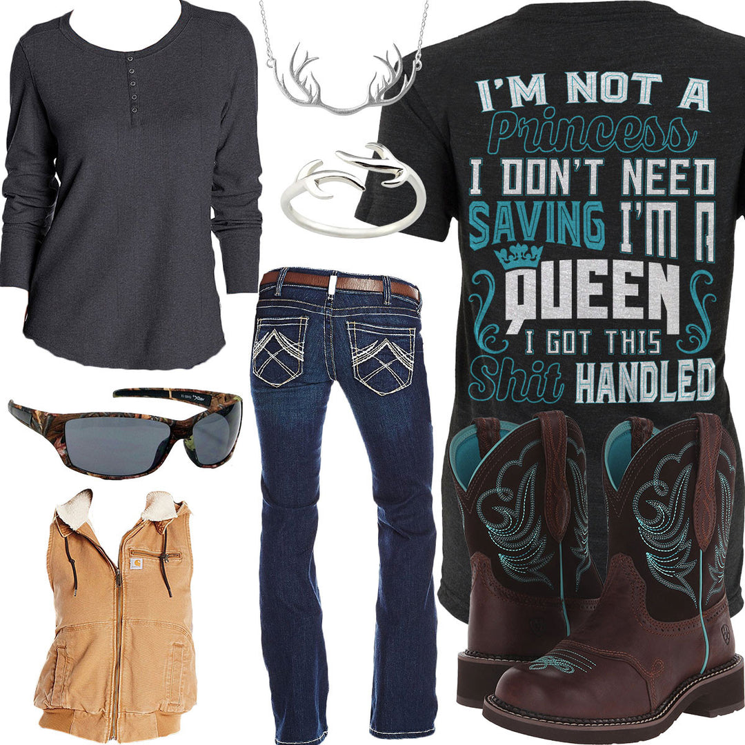 I'm Not A Princess Carhartt Henley Outfit