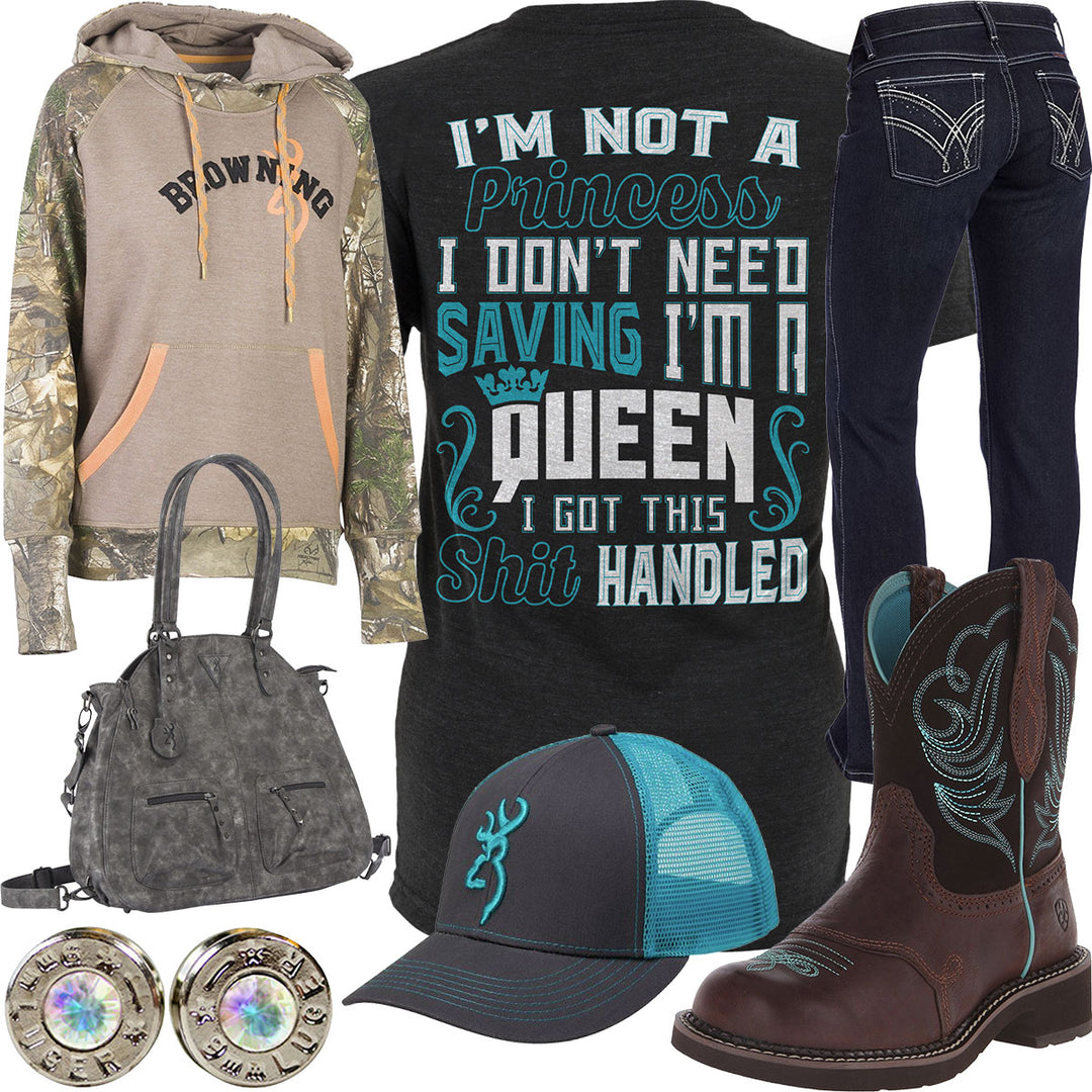 I'm Not A Princess Browning Hoodie Outfit