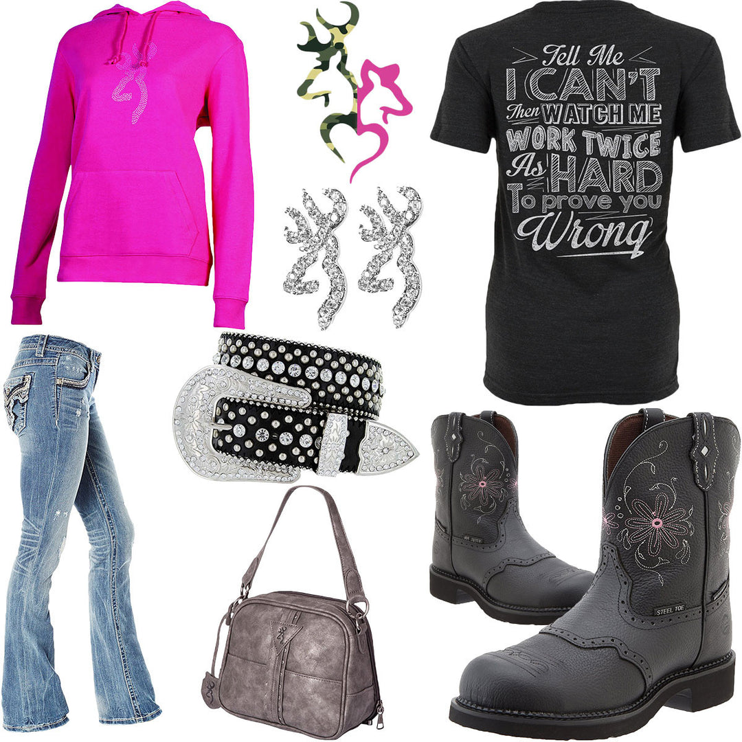 Prove You Wrong Browning Pink Hoodie Outfit