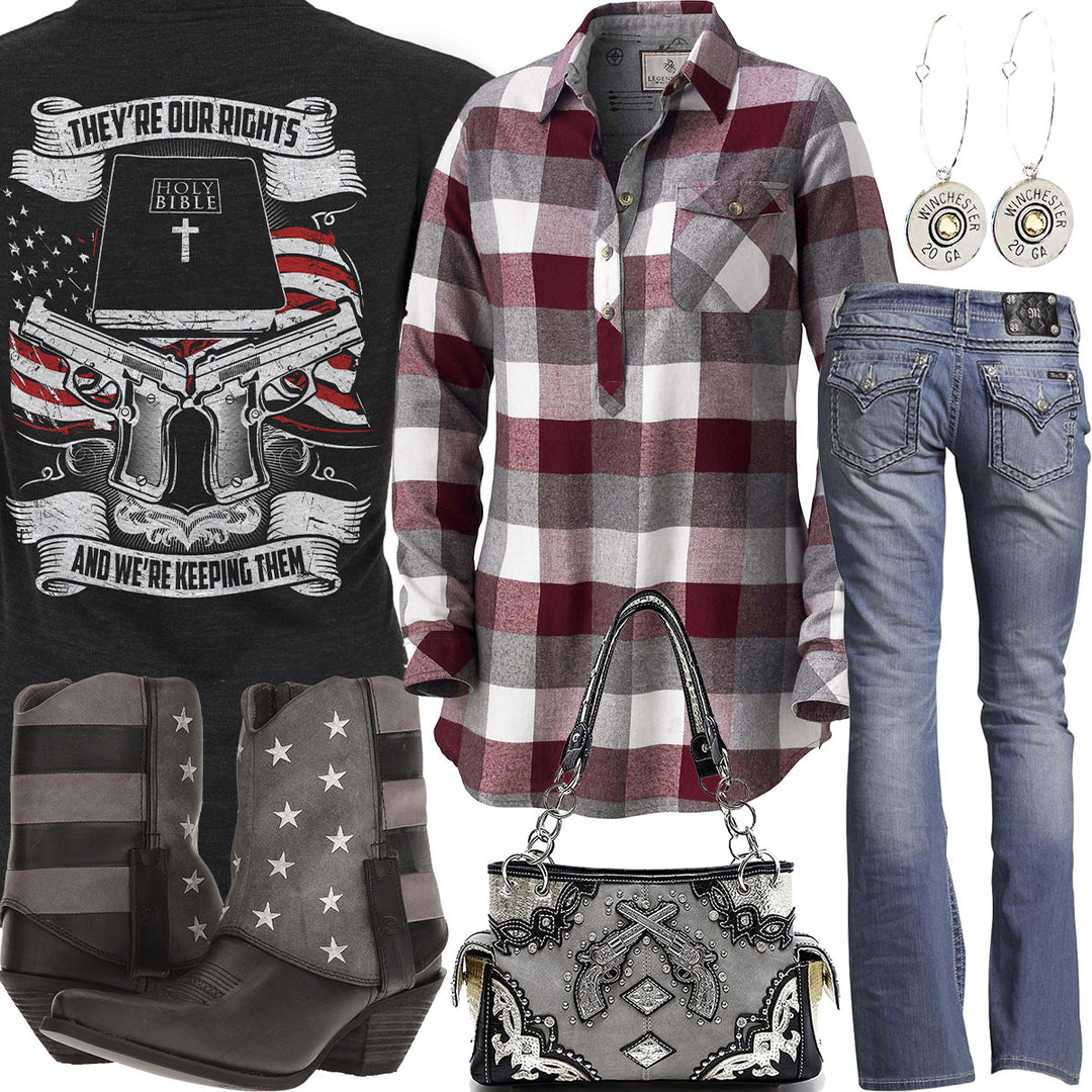 They're Our Rights Plaid Tunic Outfit