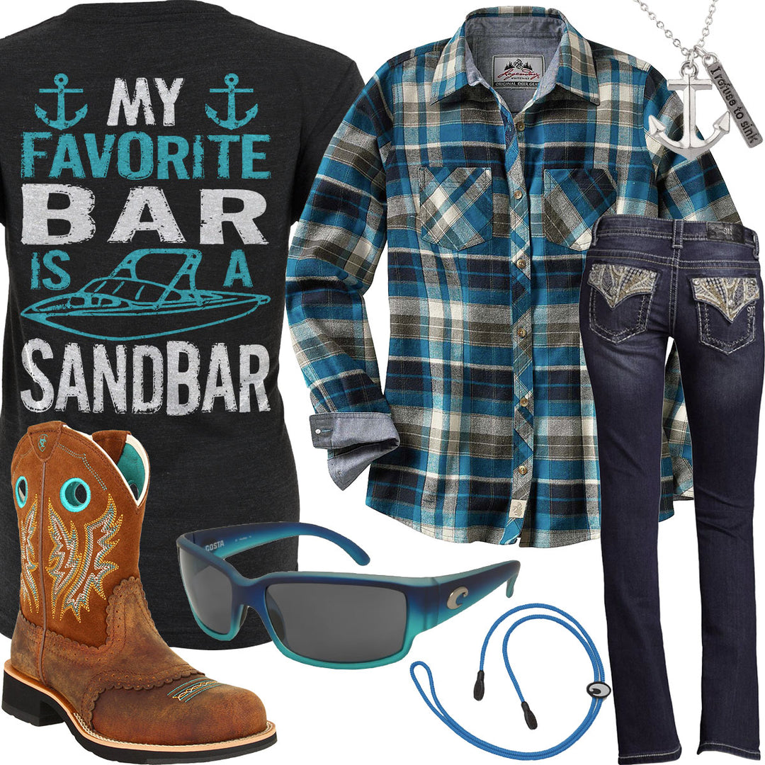 My Favorite Bar Anchor Necklace Outfit