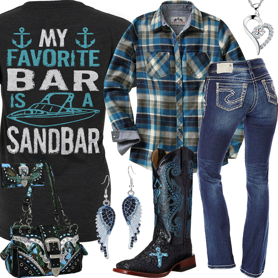 My Favorite Bar Silver Jeans Outfit