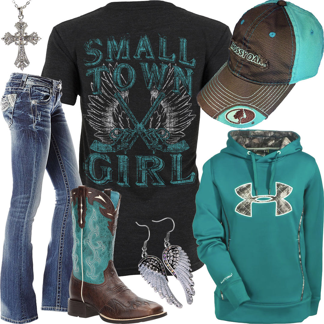 Small Town Girl Under Armour Hoodie Outfit