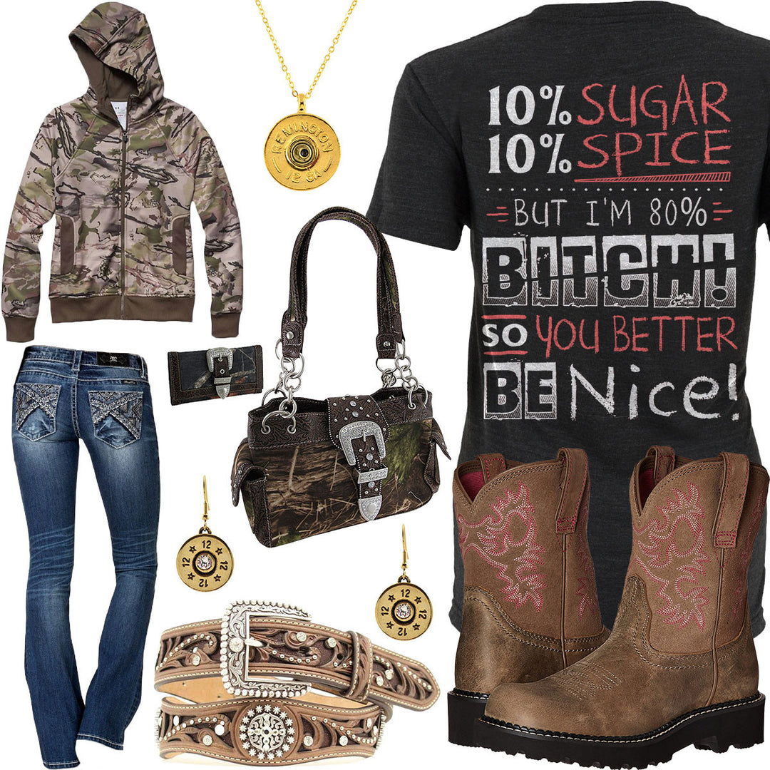 Sugar & Spice Camo Purse & Wallet Outfit