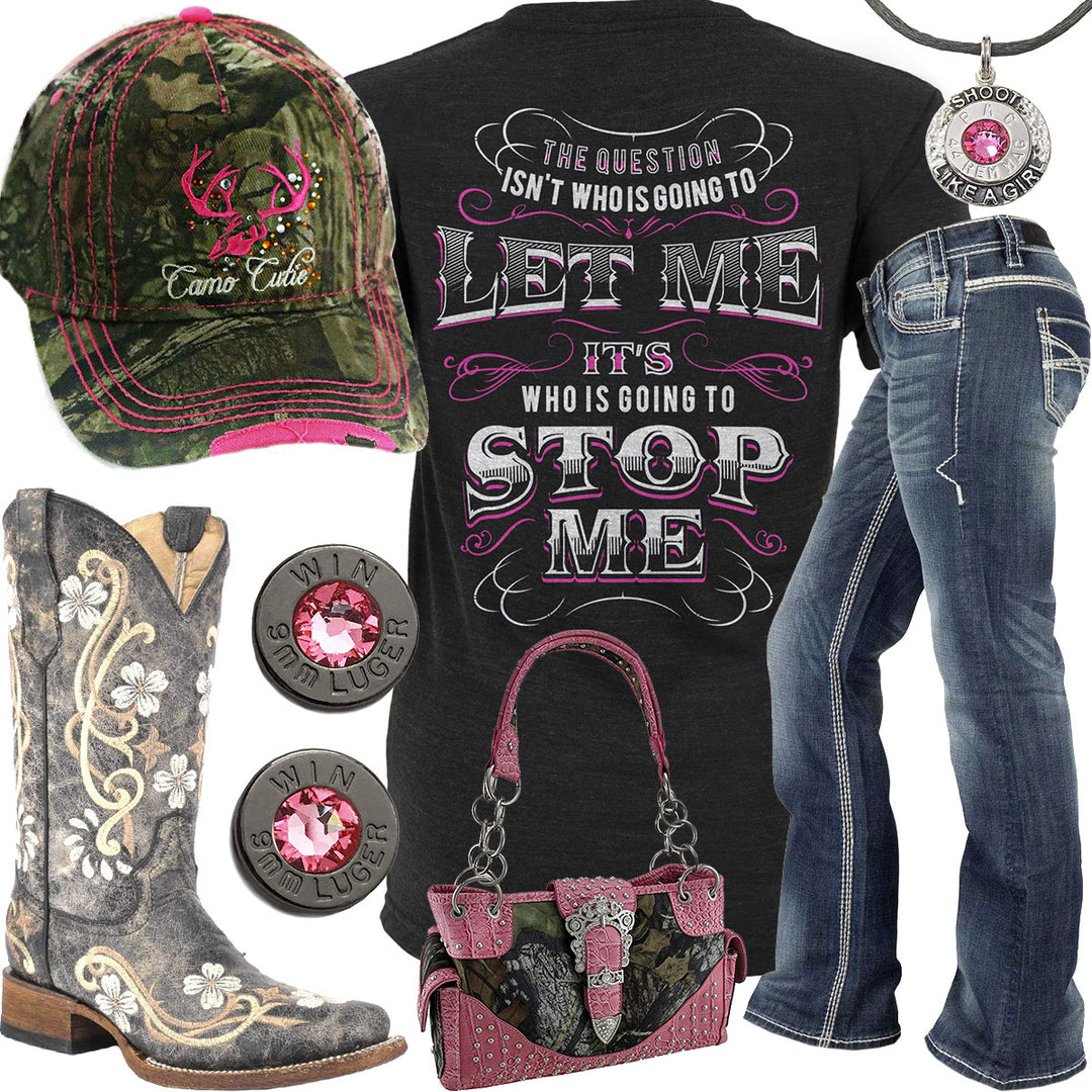 Going To Stop Me Corral Boot Outfit
