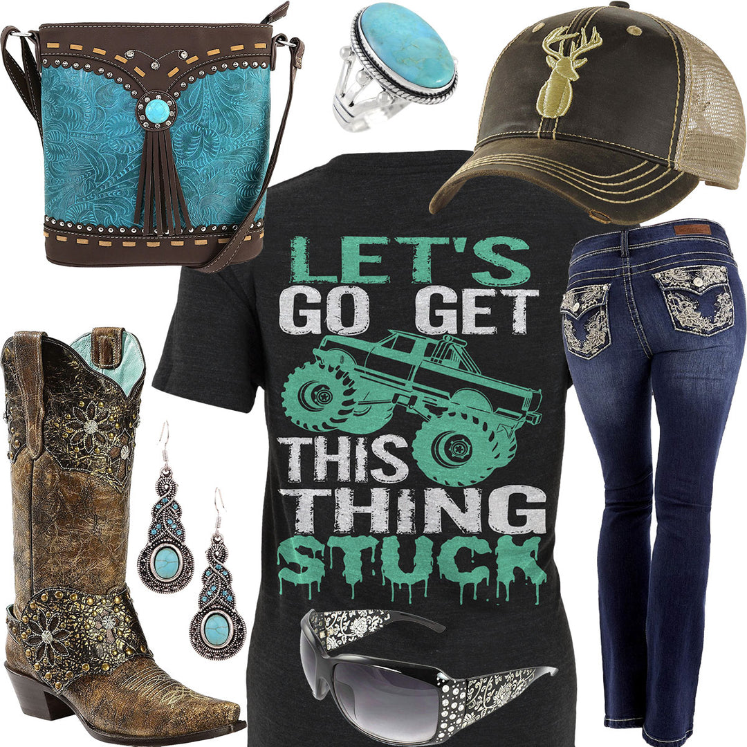 Get This Thing Stuck Corral Boot Outfit