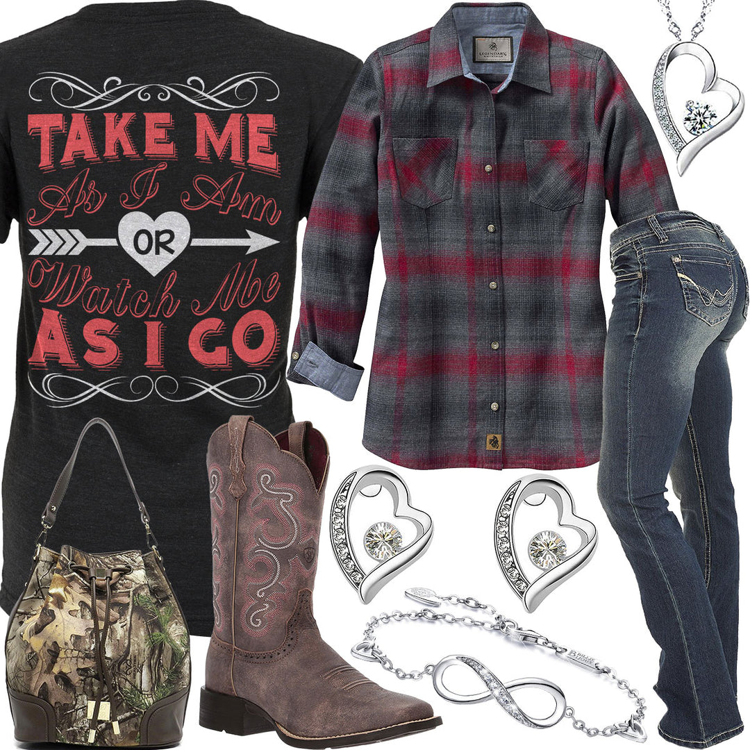 Take Me As I Am Infinity Heart Bracelet Outfit