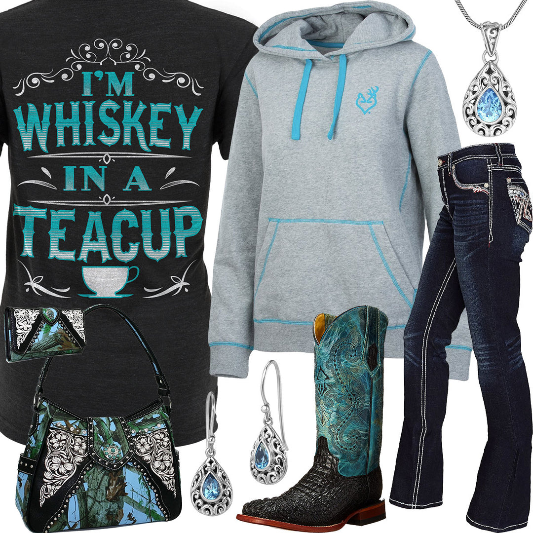 Whiskey In A Teacup Browning Hoodie Outfit