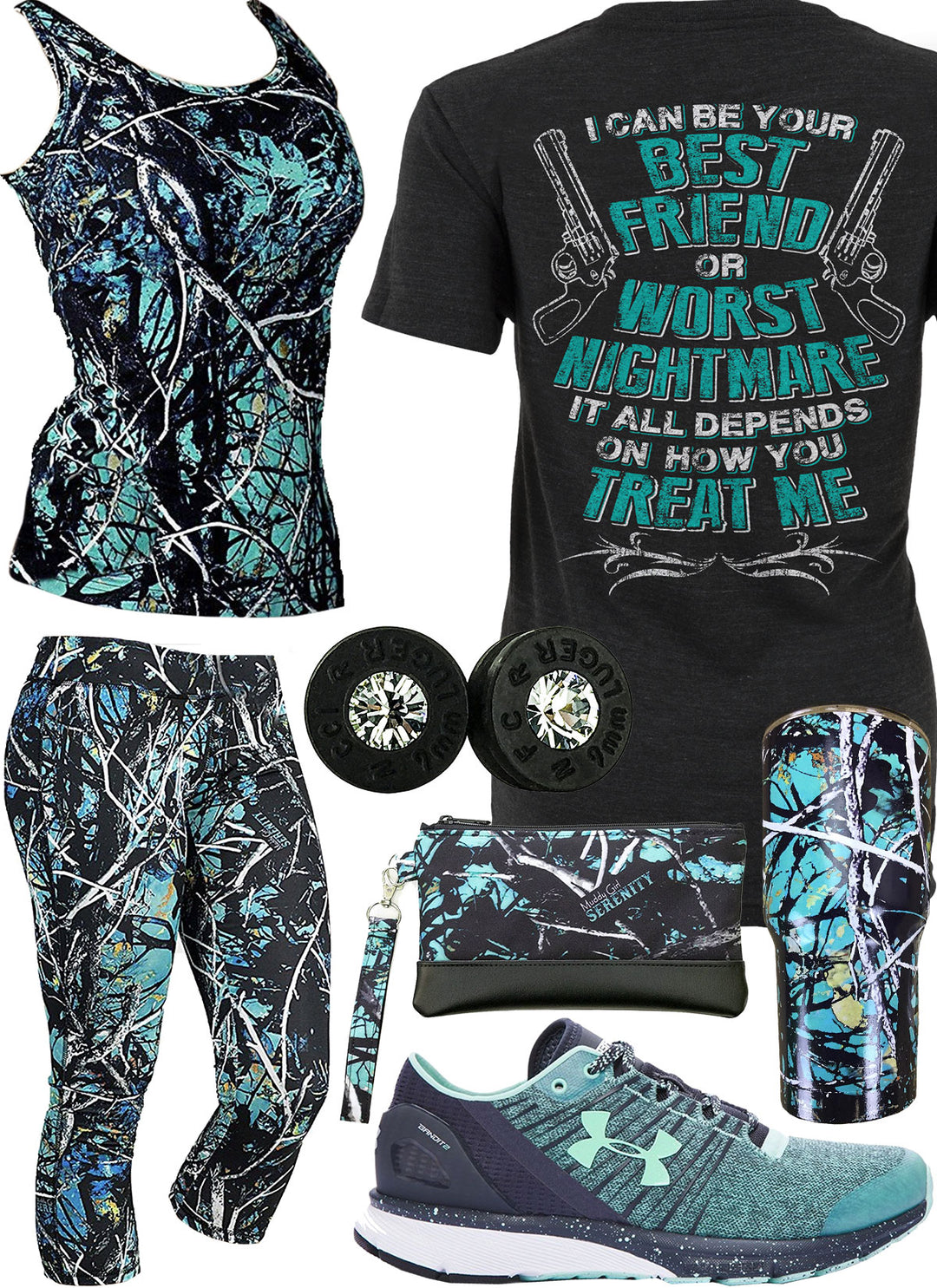 How You Treat Me Serenity Camo Tank Top Outfit