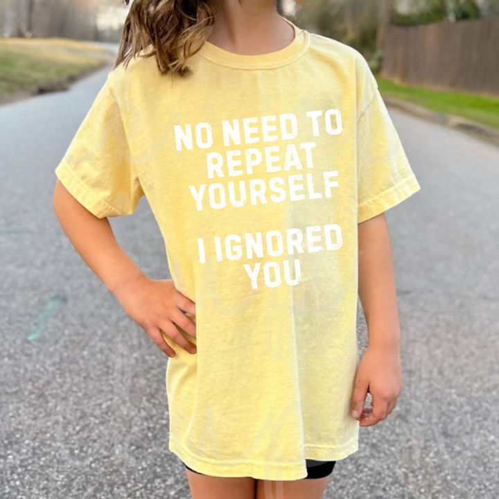 I Ignored You Kids Tees