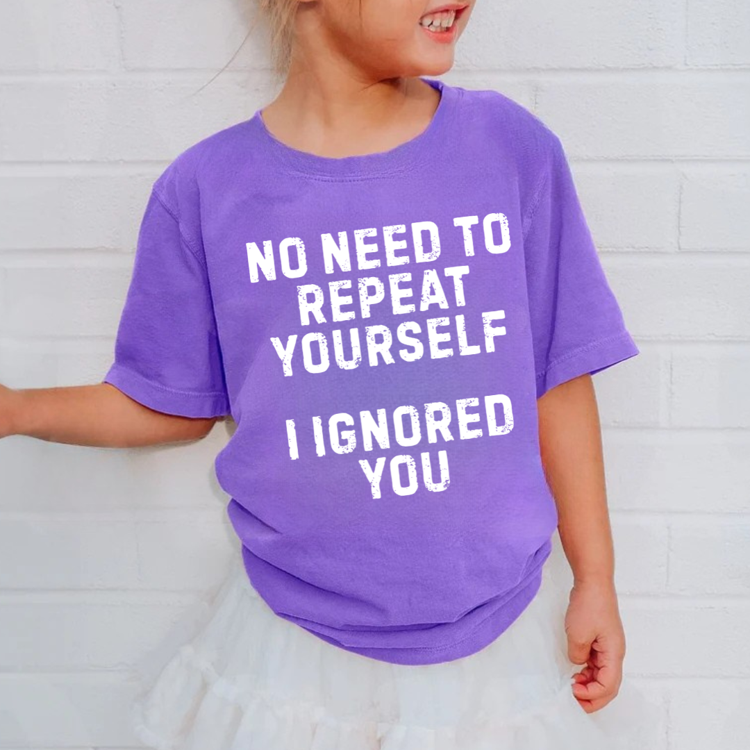 I Ignored You Kids Tees