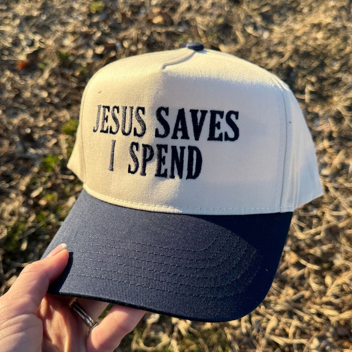 Jesus Saves I Spend Snapback Hat